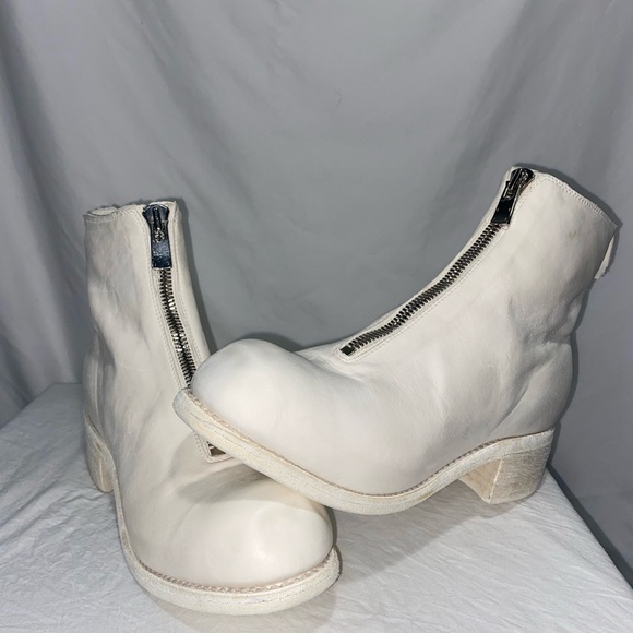 Guidi *NEW* PL1 White Soft Horse Full Grain Front Zip Ankle Boots - Picture 12 of 17